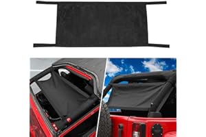 Jimen for Jeep Hammock, Car Roof Hammock Compatible with 1987-2023 Jeep Wrangler YJ, TJ, JK, JKU, JL, JLU & Jeep Gladiator JT (Black)