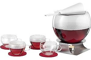 Bohemia Feuerzangenpunch Set 11-Piece Glass, Transparent, 26 x 23 x 23 cm, Units