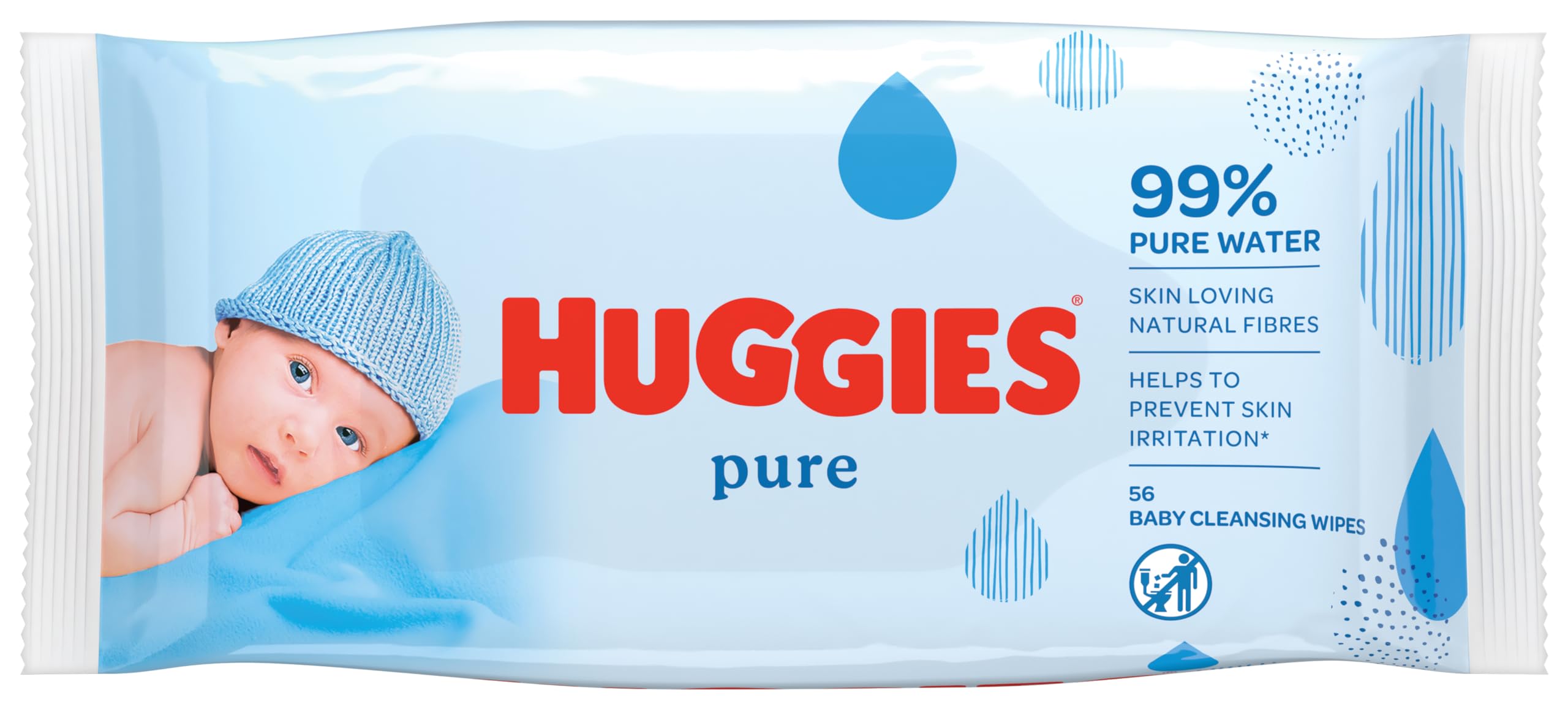 HUGGIES paton BABY WIPES PURE 56, chrome