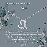 Sympathy Gifts for Loss of Loved One, Sterling Silver Angel Wing Infinity Heart Pendant Necklace as Memorial Bereavement Condolence Funeral Gifts, In Memory of Mom Dad Son Husband Miscarriage