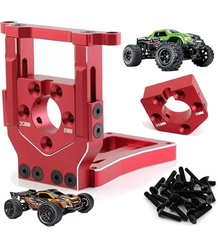 Arrma Kraton 6s EXB Red Aluminum Sliding Motor Mount & Center Diff