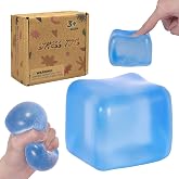 Graphinza Squishy Cube Fidget Toy,Large Squeeze Toys, Big Squishy Stress Ball with Durable Soft , Extra-Satisfying Squeeze Toy for Adults and Boys &amp; Girls Age 3+ (2.76in) (Blue)