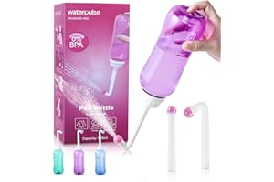 PROPODUSCHE Peri Bottle for Postpartum Travel Bidet - Perineal Care,Portable Travel Squeeze Bottle Bidet for Women Personal Hygiene Cleaning,2 Tubes for Baby Mom After Birth Cleansing and Recovery 16.9OZ (Purple)