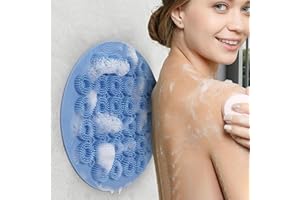 Foot Scrubber Mat With Non-Slip Suction Cups, Shower Silicone Brush Washer Cleaner Massage for Dead Skin Remover, Improves Ci