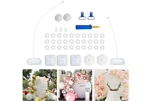 Summer&Kiss Balloon Arch Kit 8.2 ft High & 5 ft DIY Free Bending Shape Half Arch Balloon Stand Irregular Standing Balloon Arch Stand with Base for Party Birthday Graduation Wedding Backdrop Decoration