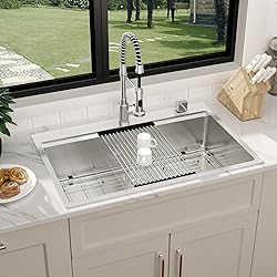 33 Inch Drop In Kitchen Sink - Lepuday 33x22 Drop