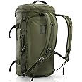Haimont 45L Gym Duffle Backpack Bag Convertible Travel Duffle with Shoes Compartment for Men Women with Straps, Water-resistant, Army Green