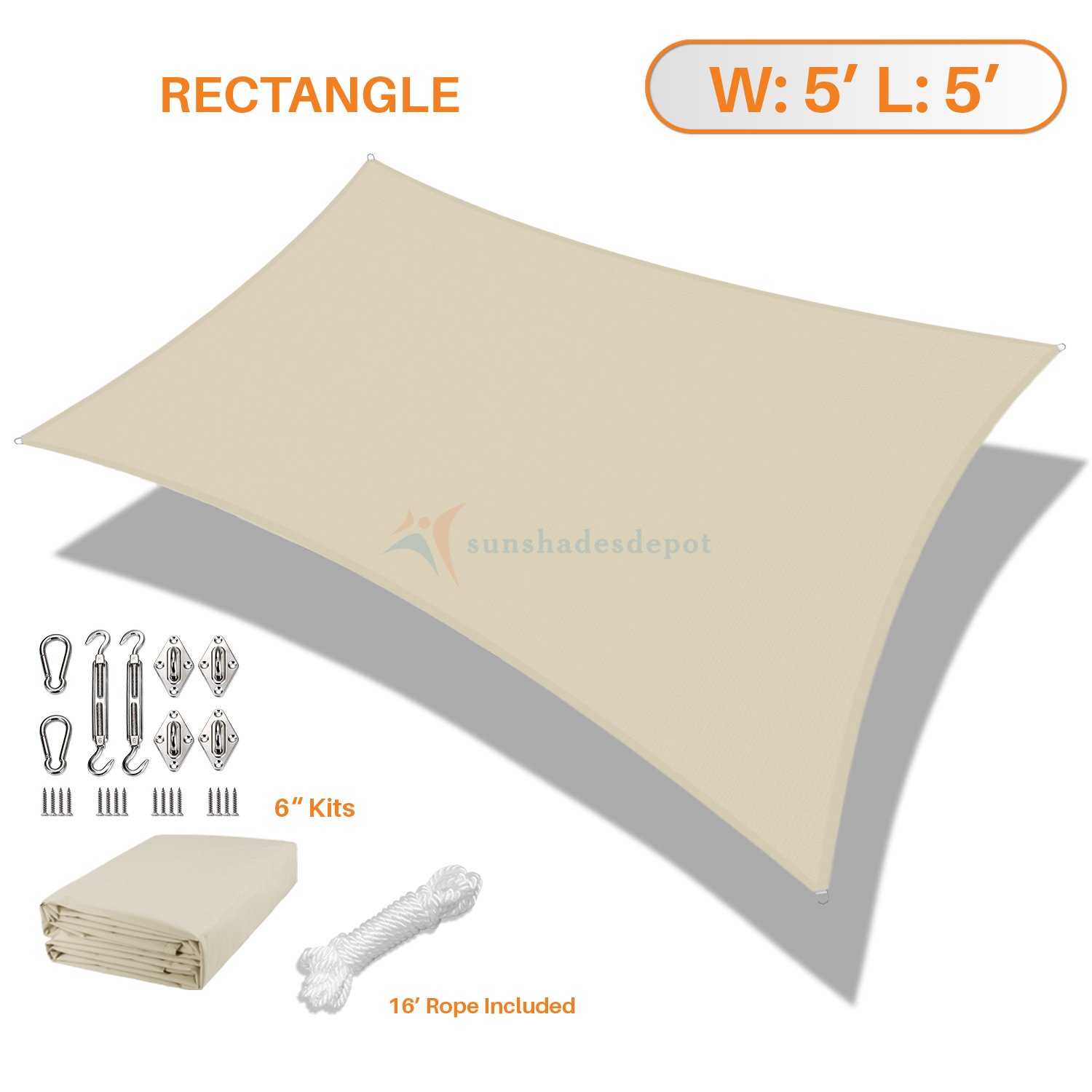 Amazon Com Sunshades Depot 5 X5 Square Waterproof Knitted Shade