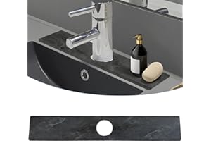 Stone Faucet Mat for Kitchen Sink, 24" Sink Splash Guard, Stone Drying Mat Kitchen, Sink Stone Quick Dry Around Faucet Drying