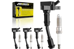 MOAUTO Set of 4 Ignition Coils Pack UF735 DS7Z-12029-B & 4 PCS Iridium Spark Plugs Compatible with Ford 2014 2015 2016 2017 2018 2019 Fusion and Escape 1.5L L4