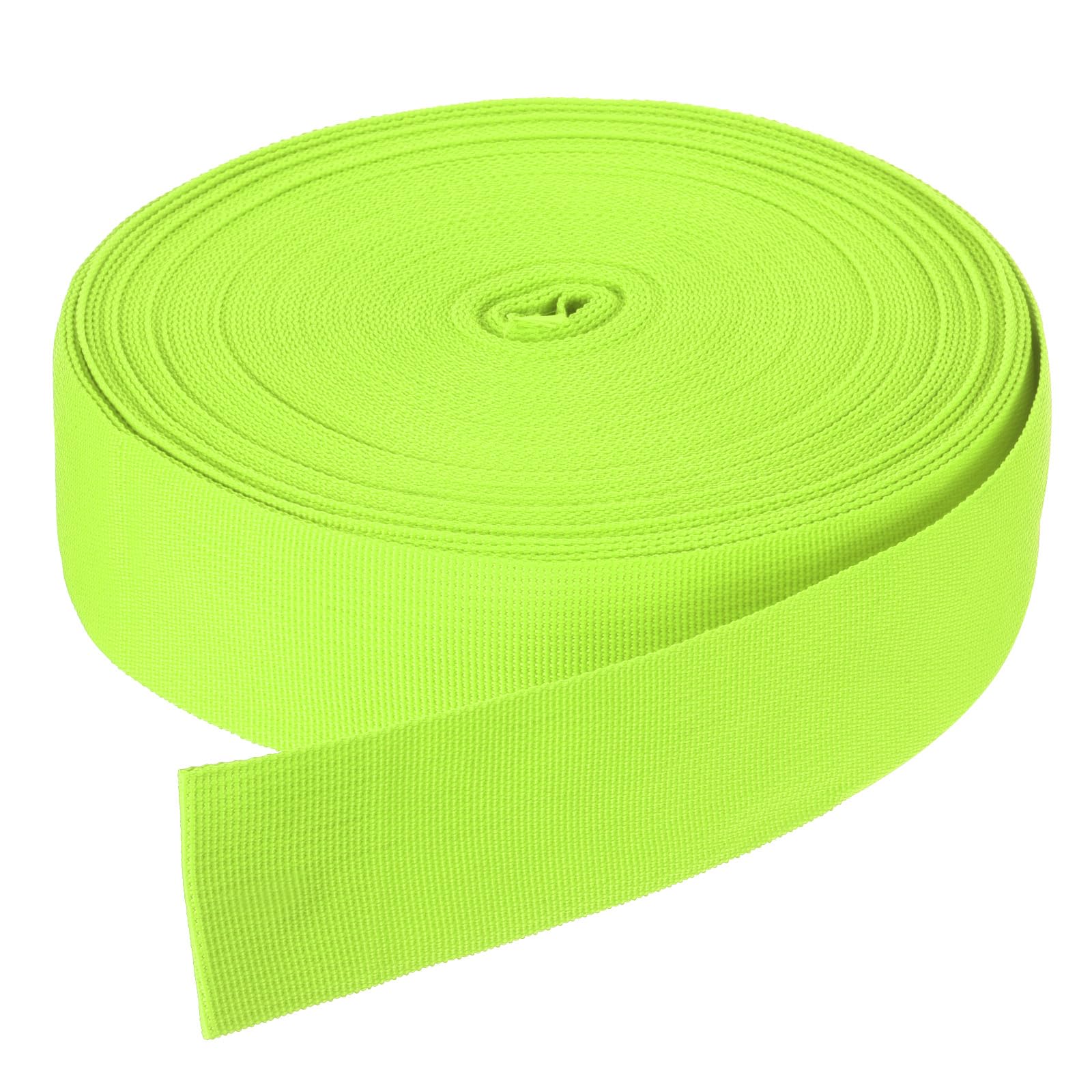 DMiotech 50 Yard x 2 Inch Width Nylon Webbing Strap Poly Flat Webbing Strapping for DIY Craft Backpack Strapping, Sewing, Outdoor Gear Repair, Fluorescent Green