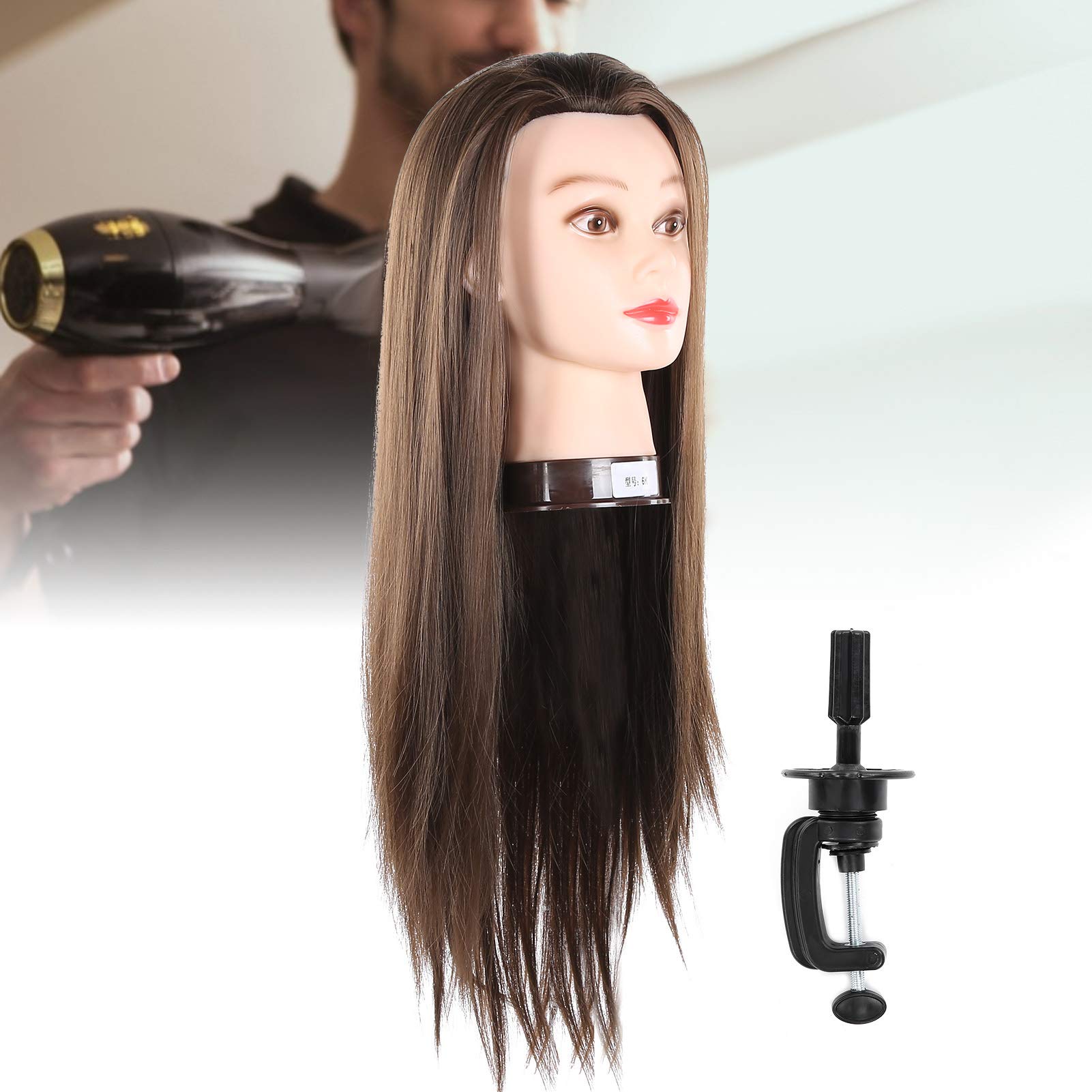 Hairdresser Training Heads,65cm Professional Mannequin Head Hairdressing Training Head for Hair Styling Braiding