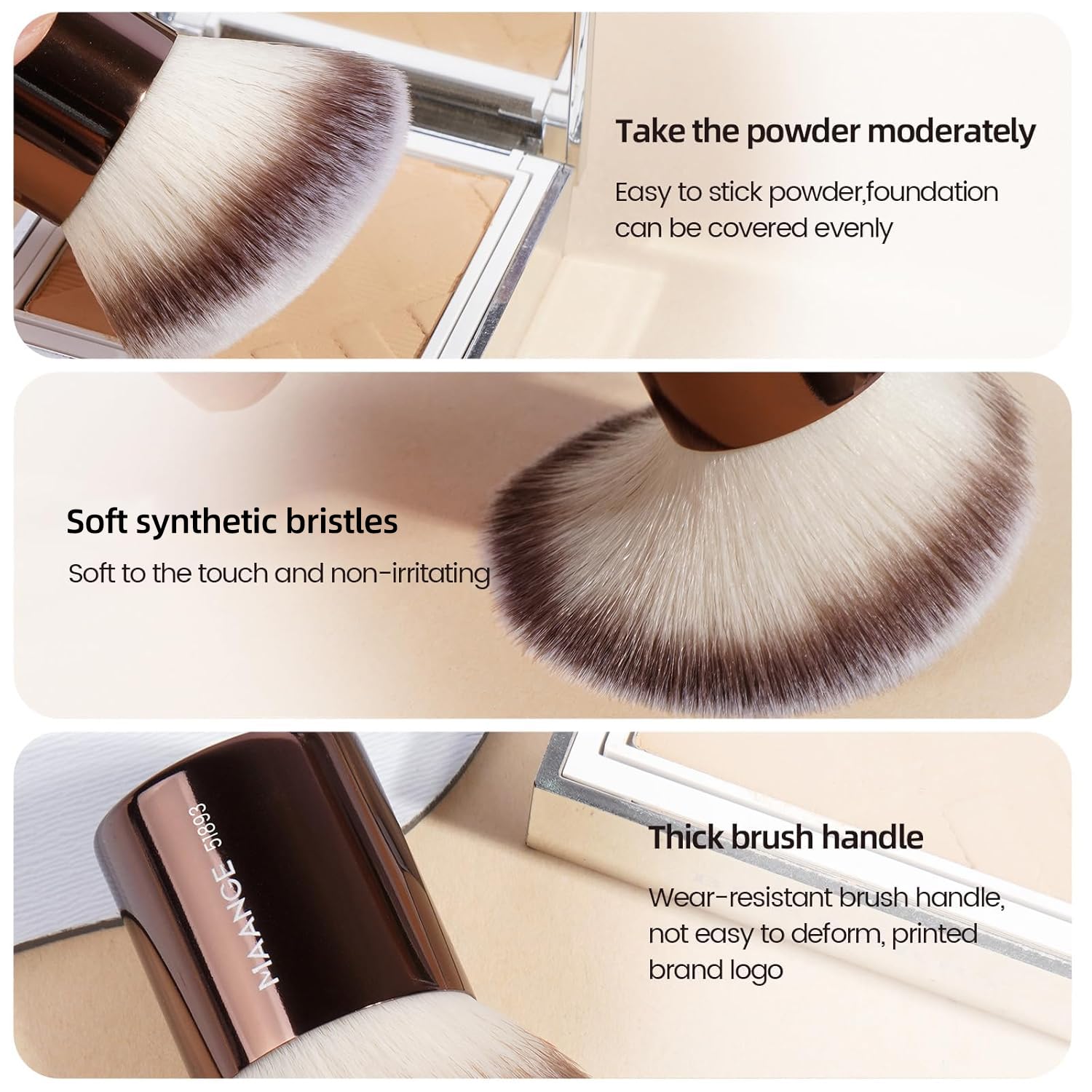 MAANGE 20 Pcs Makeup Brushes with Gift Box, Double-End Multi-functional Makeup Brushes for Blending Liquid Powder Concealer Cream Blush Buffe,CoffeeBrown