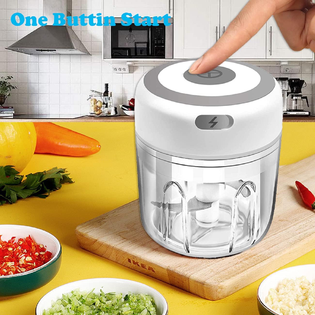 8.5oz Wireless Electric Mini Food Chopper Hneer