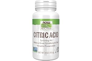 NOW Foods, Citric Acid, Sprouting Aid, Great Substitute for Salt, Preservative Found in Citrus Fruits, 4-Ounces