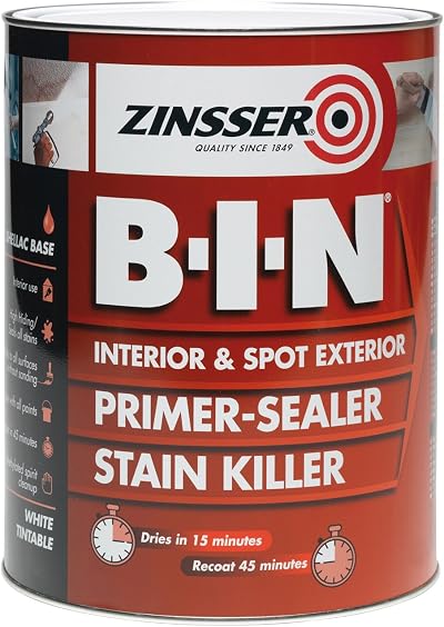 Zinsser B.I.N 500ml Primer Sealer Stain Killer Shellac-Based