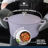 MasterClass Large Casserole Dish with Lid Lavender 5 Litre 28 cm Induction view 7