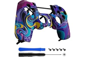 eXtremeRate Bizarre Dream Patterned Custom Faceplate Cover, Replacement Front Housing Shell Case Compatible with p4 Slim Pro 