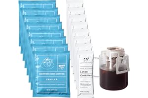 Copper Cow Coffee Premium Vietnamese Coffee: Single-Serve Vanilla Coffees (includes: 8 Vanilla Coffees + 8 Sweetened Condensed Milk Creamers)