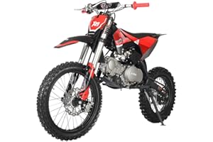 X-PRO X19 125cc Dirt Bike Zongshen Brand Engine with 4-Speed Semi-Automatic Transmission, Big 17"/14" Tires! (Red)