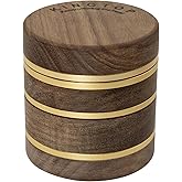 KINGTOP 2.5" Grinder Manual Spice Grinder, Walnut Wood &amp; Aluminum Mill