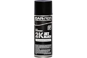 CAR-REP® 2K Epoxy Color Top Coat with Wise 2K Technology, Easy Application, High Coverage, Jet Black Matte, 11oz Aerosol Can