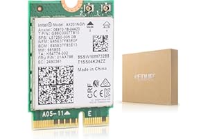 Intel AX201NGW Wi-Fi 6 Wireless Card M.2: CNVio2, Bluetooth 5.2, 2400Mbps 2.4 GHz 5 GHz Network Adapter for Laptop Support Wi