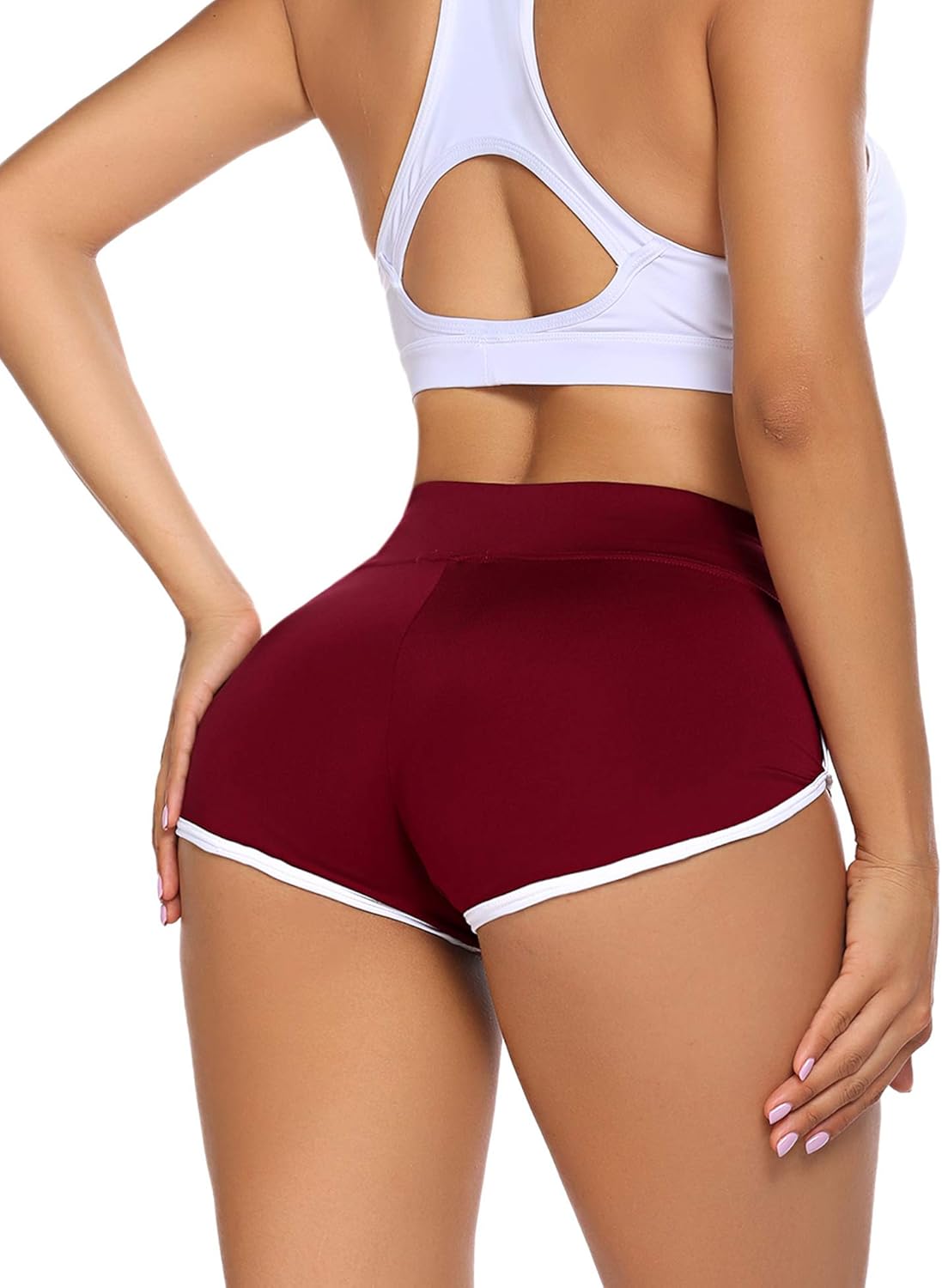 ADOME Women's Active Shorts Fitness Sports Yoga Booty Shorts for Running Gym Workout: Clothing