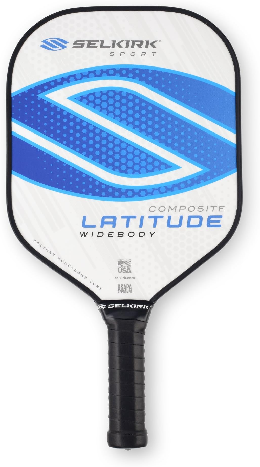 Selkirk Latitude Widebody Composite Pickleball Paddle - USAPA Approved - PowerCore Polymer Core - PolyFlex Composite Surface - EdgeSentry Protection - ThinGrip Handle