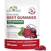 Beetroot Gummies, Organic Beet Root Chews Gummies for Natural Energy Support, Beetroot Supplement for Men and Women, 90 Count (1)