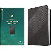 NLT Student Life Application Study Bible, Filament Enabled (LeatherLike, Charcoal Gray Striped, Red Letter)