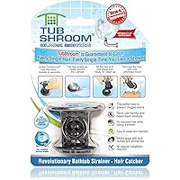 TubShroom Tub Drain Hair Catcher, Black Chrome Drain Protector and Hair Catcher for Bathroom Drains, Fits 1.5 inch - 1.75 inc