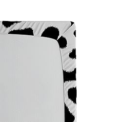 Ambesonne Cow Print 2 Pack Fitted Sheet, Cow Hide