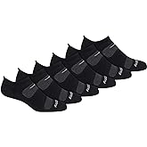 Saucony mens Rundry Mesh Ventilating Comfort Fit Performance Tab Socks Available in M-xl (6, 12 Pairs)