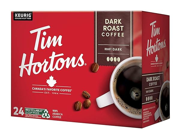 TIM HORTONS DARK ROAST COFFEE, SINGLE-SERVE K-CUP PODS...
