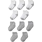 Amazon Essentials Unisex Kids' Ankle Socks, Everyday Casual, 10 Pairs