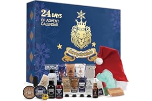 Advent Calendar 2025 for Adults, BODY & EARTH 24-Day Mens Advent Skincare Calendar 24PCS Beard Care Grooming Set, 2025 Beauty Countdown Calendar Christams Holiday Suprise Gift for Dads Boyfriend