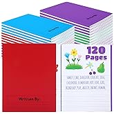Henoyso 12 Pcs Primary Composition Notebooks for Teachers & Classrooms (Grades K–2) Colorful Writing Journals for Classroom, Homework & Homeschool Use, 120 Pages Each (Red,Green,Blue,Purple)
