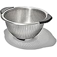 OXO Good Grips Stainless Steel Colander, 5 qt. Capacity, Strainer with Non-Slip Handles, Kitchen Colander for Pasta and Veget