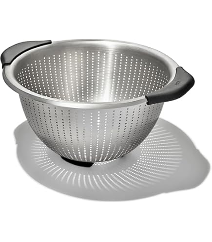 Lot De 3 Passoires Inox 18/8 (5L, 4L, 3L) - Tamiser, égoutter, Rincer Ou Cuire à La Vapeur - Poignées Rivetées