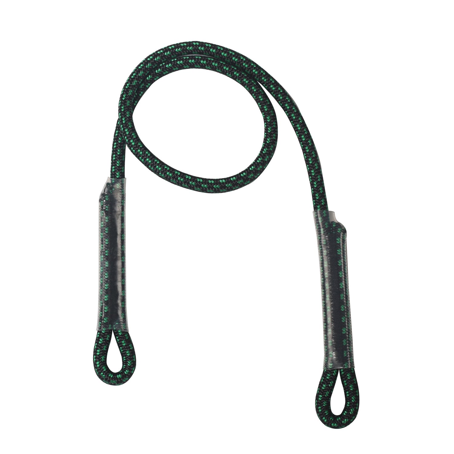 Comily Plus+ 8mm 5/16" Prusik Cord Swen Eye-to-eye Beeline Pre-Sewn 30" with two two-strands green Fleck Double Loop