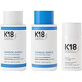 K18 Damage Control Trio, Damage Shield Shampoo + Conditioner + 4-Minute Molecular Repair Hair Mask, Lasting Damage Repair, Color-Safe Shampoo