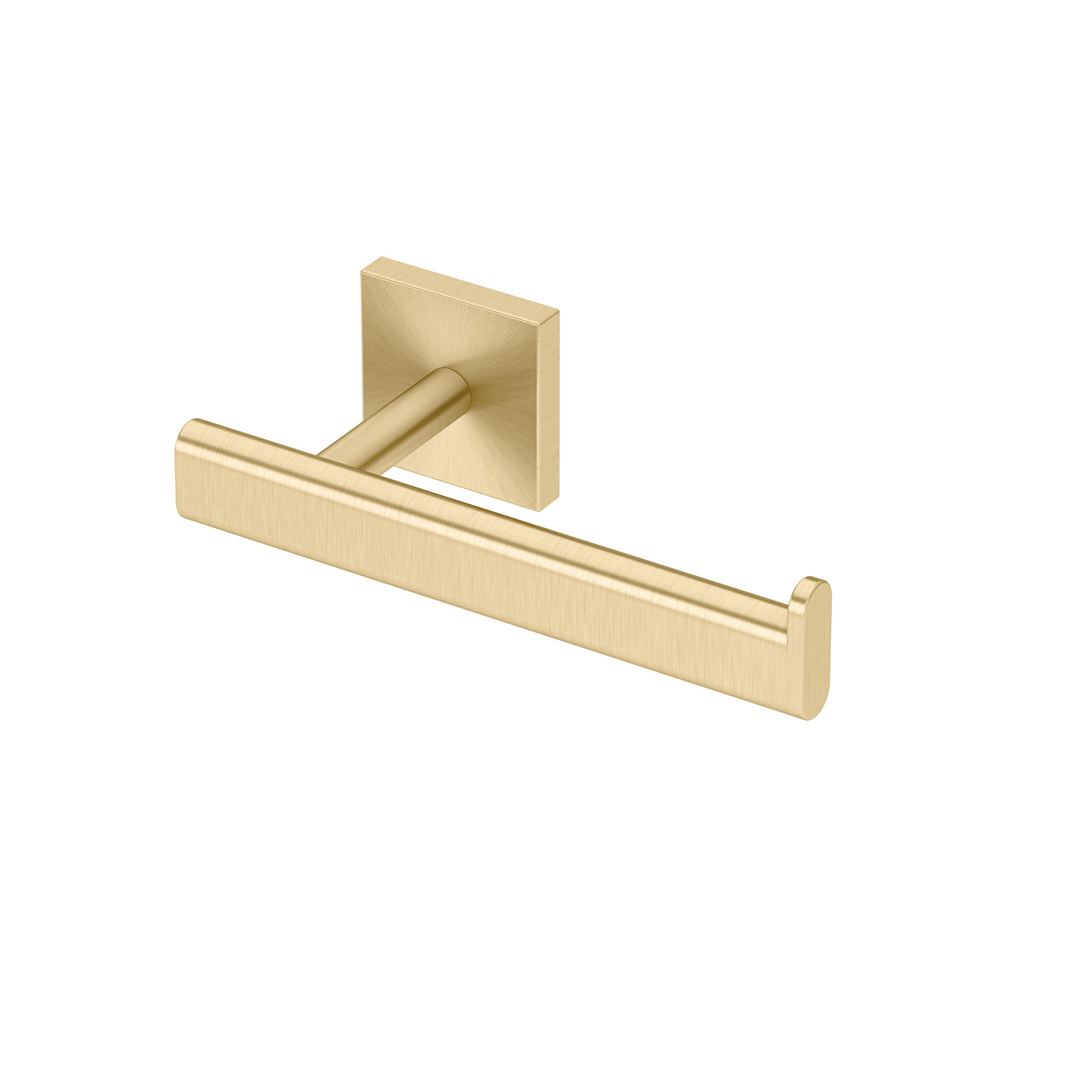 Gatco 4063 Elevate Toilet Paper Holder, Brushed Brass, Single Post