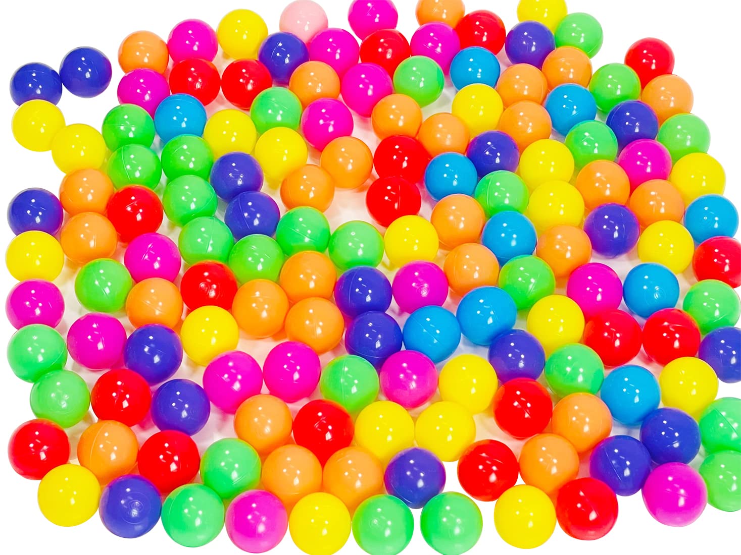 LANGXUN 50 100 200 Soft Plastic Ball Pit Balls for Kids, Gift for Baby Toddler Birthday Christmas, Ball Pit Play Tent, Baby Kiddie Pool Water Toys, Party Decoration