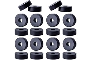 OURUI Rubber Washer 20Pcs 3/4 Inch OD x 1/4 Inch ID x 1/4 Inch Thickness, Flat Washer Heavy Duty Abrasion Resistant Black Rub