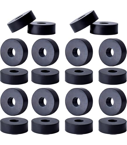 All About Rubber Neoprene Rubber Washers - 1/16" Thick X 1" OD X 5/16" ID (100-Pack) - Made In USA