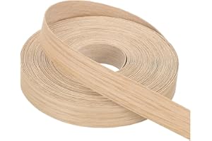 PATIKIL White Oak Edge Banding, 7/8 Inch x 50 ft Wood Veneer Tape Pre-glued Flexible Plywood Edge Banding with Hot Melt Adhesive for Furniture Restoration