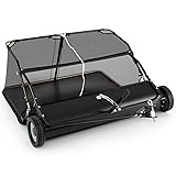 Goplus 48" Lawn Sweeper Tow Behind, Yard Sweeper