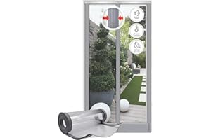 Acepunch Heavy Duty 2 Strip PVC Curtain Plastic Thermal Door Cover Clear Screen Commercial Freezers Warehouse Vinyl Waterproof Insulation Room Transparent 35.4x78.7 in (3x6.6ft.) AP1281