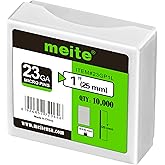 meite 23 Gauge Pin Nails, 1-Inch Micro Headless Piner Nails - Galvanized 23GA Pins Nails for Nail Gun, Ideal for Fine Woodwor
